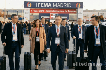 Ejecutivos llegando a IFEMA Turismo de congresos